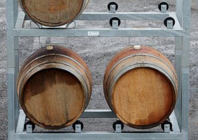 Wine Barrel stands & grape bins